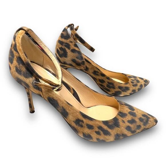 MARION PARKE TOSCANA Shoes - MARION PARKE TOSCANA Leopard ankle strap heels NWT SZ 7.5